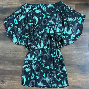 SALE 2/$20 Express Size Small Mini Dress Batwing Sleeves Silk Floral Flowy